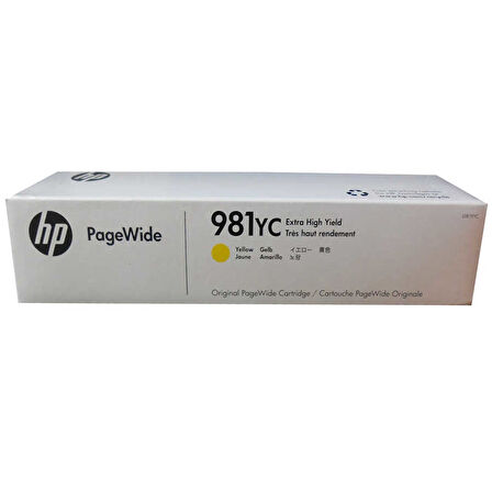 Hp 981YC-L0R19YC Sarı Orijinal Kartuş Extra Yüksek Kapasiteli