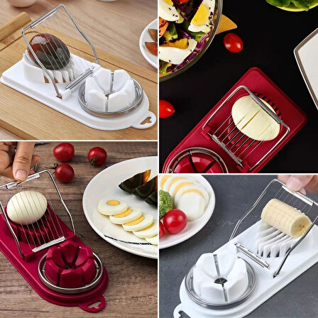 caselka® Çok Fonksiyonlu Eşit Yumurta ,Meyve Dilimleyici Kesici Aparat