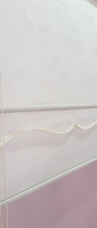 Çift Mekanizmalı Kırık Beyaz Tül Perde ve Ekru Stor Perde STB45253-V01