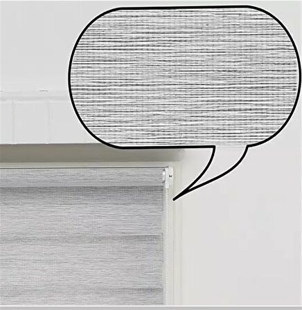 Zebra Stor Perde Gri Etek Dilimli STB-400-V04