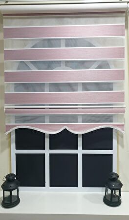 Zebra Stor Perde Kırmızı Mikro Plise Etek Dilimli STB1906 V 01