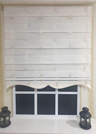 Zebra Stor Nakışlı Beyaz  Etek Dilimli STB 470