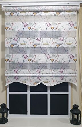 Pliseli Zebra Stor Kadeh Baskılı Etek Dilimli ST 027