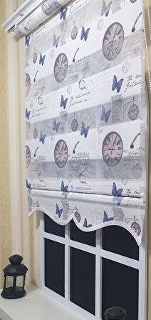 Storburada Pliseli Zebra Stor Perde Baskılı Etek Dilimli ST 030