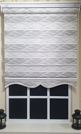Zebra Stor Perde Efektli Etek Dilimli ST 033