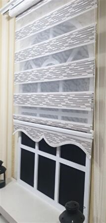 Zebra Stor Perde Efektli Etek Dilimli ST 033