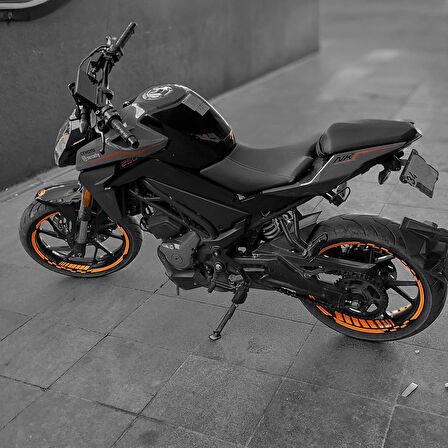 Neon Fosforlu Turuncu İç Dış Motosiklet Jant Şeridi Takımı Çınar Extreme 