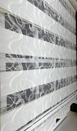 Zebra Stor Nakışlı Ekru Etek Dilimli ST 125