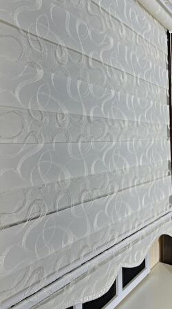 Zebra Stor Nakışlı Ekru Etek Dilimli ST 125