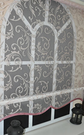 Çift Mekanizmalı Pembe Tül Stor Perde STB-130