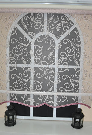 Çift Mekanizmalı Pembe Tül Stor Perde STB-130