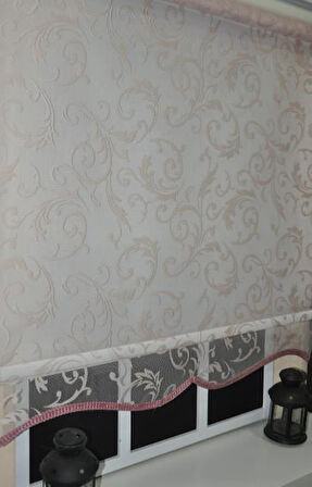 Çift Mekanizmalı Pembe Tül Stor Perde STB-130