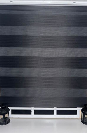 Pileli Antrasit Zebra Stor Kaliteli Güneşlik Perde STB-131