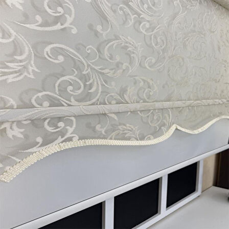 StorBurada Çift Mekanizmalı Bej Tül Ekru Stor Perde STB-133