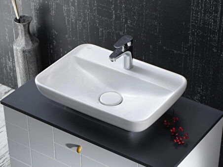 TURKUAZ Lal Tezgahüstü Lavabo 60x42 cm