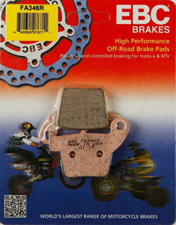 Ebc Fa346R 2004-2020 Honda CRF 250 X Uyumlu Arka Fren Balatası Sinterli Balata
