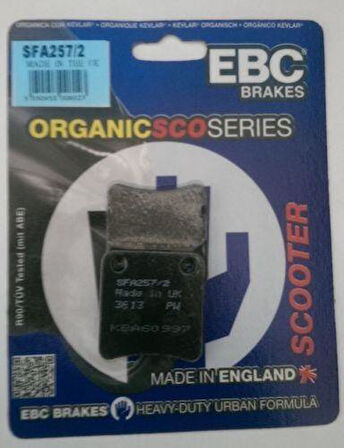 Ebc Sfa257/2 2006-2009 Honda FJS 400 Silverwing Uyumlu El Freni Balatası Organik Balata