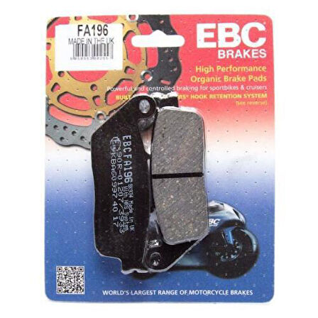 Ebc Fa196 2013-2020 Honda NC 750D Integra Uyumlu Ön Fren Balatası Organik Balata