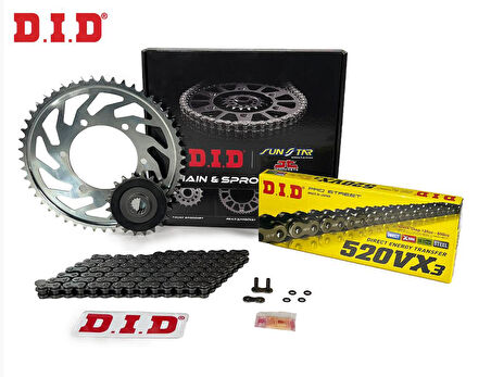 Did-Jt 1995-2002 Honda NX 650 Dominator Uyumlu Zincir Dişli Set Çelik Renk