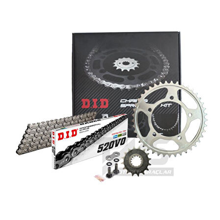 Did-Jt 1995-2002 Honda NX 650 Dominator Uyumlu Zincir Dişli Set Oring Zincir Çelik Renk