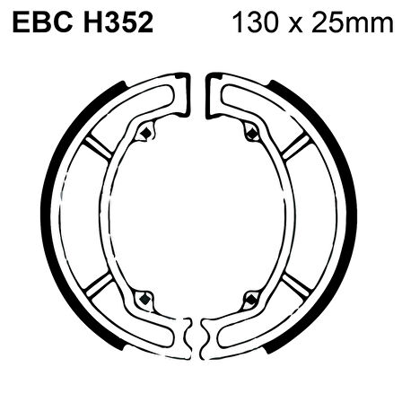 Ebc H352 2008-2014 Honda PS 150i Uyumlu Arka Fren Balatası Yaylı Kampana Set