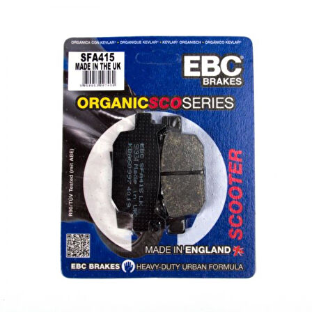 Ebc Sfa415 2007-2014 Honda SH 300 Uyumlu Arka Fren Balatası Organik Balata