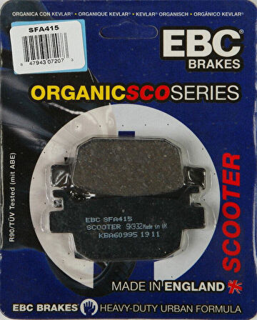 Ebc Sfa415 2007-2014 Honda SH 300 Uyumlu Arka Fren Balatası Organik Balata