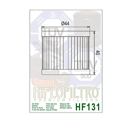 Hiflo Hf131 2004-2015 Hyosung RT 125 Uyumlu Yağ Filtresi