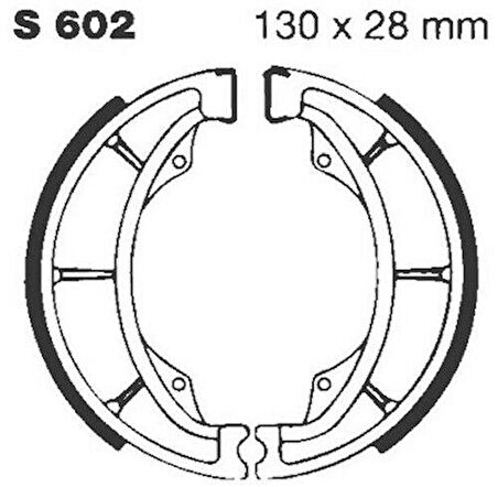 Ebc S602 2001-2011 Hyosung RX 125 Uyumlu Arka Fren Balatası Yaylı Kampana Set