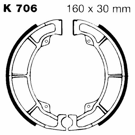 Ebc K706 1997-2007 Kawasaki ER-5 Uyumlu Arka Fren Balatası Yaylı Kampana Set