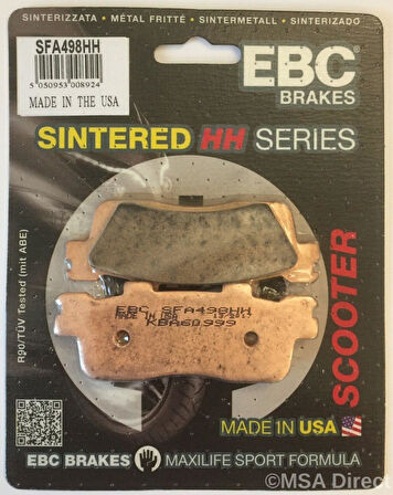 Ebc Sfa498Hh 2014-2020 Kawasaki J 300 Uyumlu Arka Fren Balatası Sinterli Balata