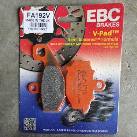 Ebc Fa192V 1995-2016 Kawasaki Ninja ZX-6R (ZX600) Uyumlu Arka Fren Balatası Yarı Sinterli Balata