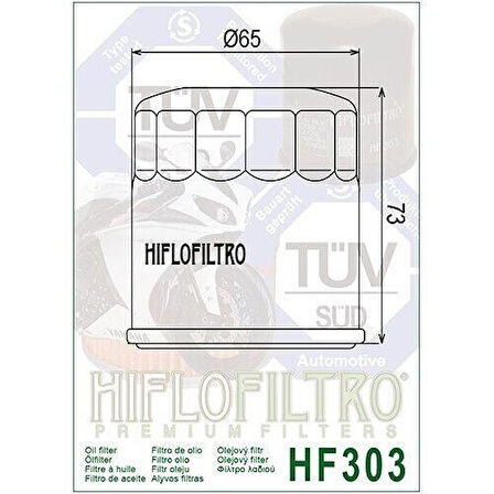 Hiflo Hf303 1999-2002 Kawasaki VN 800 Drifter Uyumlu Yağ Filtresi