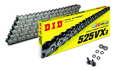 Did 525-118Vx3 2020-2022 Kawasaki Z H2 Uyumlu Zincir Vx3 Xring Çelik Renk
