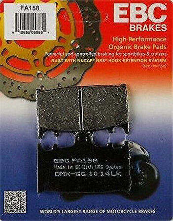 Ebc Fa158 1991-1995 Kawasaki ZXR 750 Uyumlu Ön Fren Balatası Organik Balata