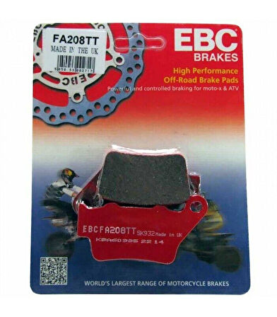 Ebc Fa208Tt 1994-2003 KTM 125 SX Uyumlu Arka Fren Balatası Karbon Balata