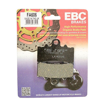 Ebc Fa606 2015-2023 KTM 250 Duke ABS Uyumlu Ön Fren Balatası Organik Balata