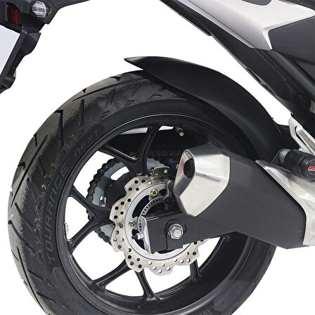 GP Kompozit 2012-2025 Honda NC 700 X-S / NC 750 X-S Uyumlu Zincir Korumalı Uzun Arka Çamurluk Siyah
