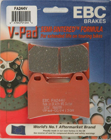 Ebc Fa244V 2012-2020 KTM 690 Duke Uyumlu Ön Fren Balatası Yarı Sinterli Balata