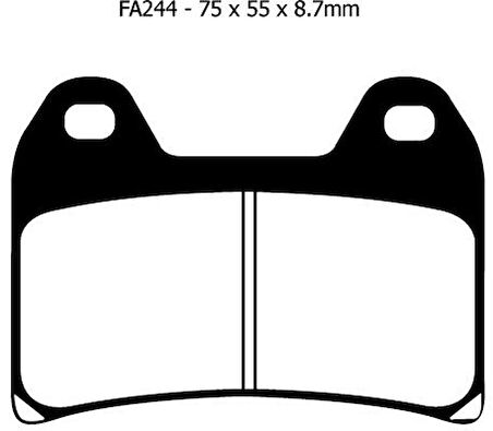 Ebc Fa244V 2012-2020 KTM 690 Duke Uyumlu Ön Fren Balatası Yarı Sinterli Balata