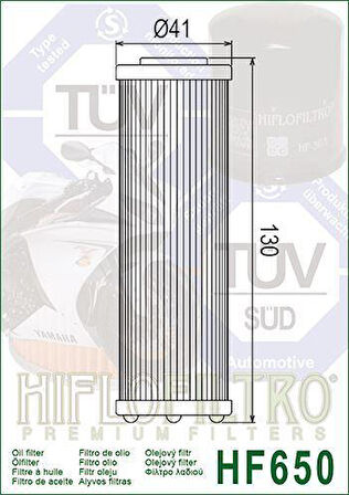 Hiflo Hf650 2021-2022 KTM 890 Adventure Uyumlu Yağ Filtresi