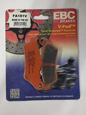 Ebc Fa181V 2021-2022 KTM 890 Adventure Uyumlu Arka Fren Balatası Yarı Sinterli Balata