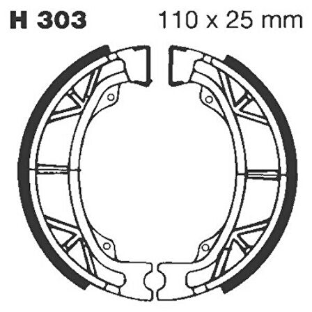 Ebc H303 2004-2006 Kymco Aktiv 125 Uyumlu Arka Fren Balatası Yaylı Kampana Set