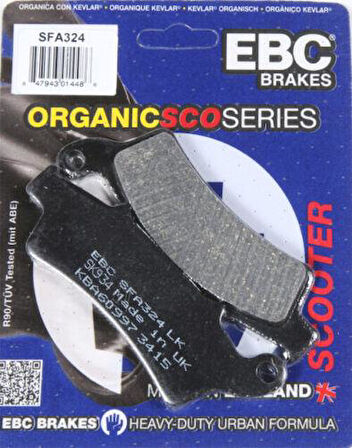 Ebc Sfa324 2021-2023 Kymco DT X360 Uyumlu Ön Fren Balatası Organik Balata