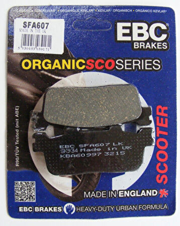 Ebc Sfa607 2021-2023 Kymco DT X360 Uyumlu Arka Fren Balatası Organik Balata