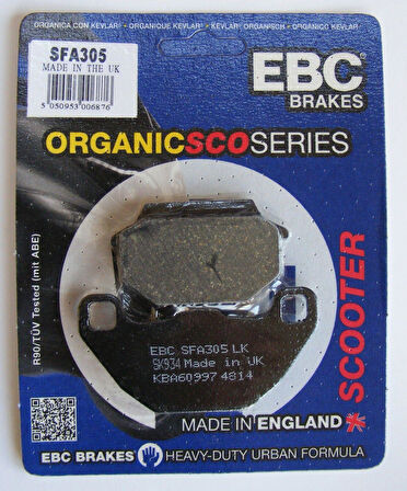 Ebc Sfa305 2008-2015 Kymco Super 8 125 Uyumlu Ön Fren Balatası Organik Balata
