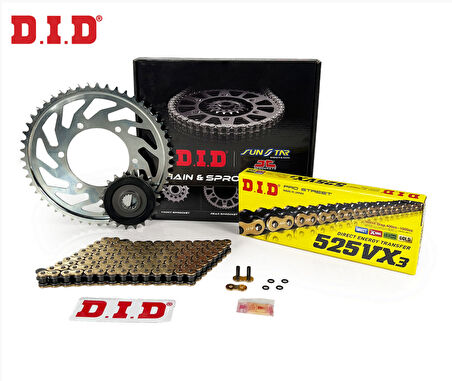Did-Jt 2024-2025 Suzuki V-Strom 800 SE Uyumlu Zincir Dişli Set Gold (Sarı) Renk