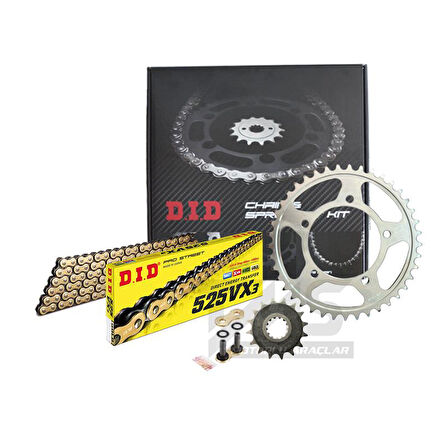 Did-Jt 2015-2024 Suzuki V-Strom 650 XT ABS Uyumlu Zincir Dişli Set Gold (Sarı) Renk