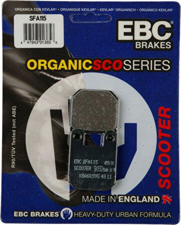 Ebc Sfa115 1997-2007 Peugeot Speedfight 2 (100cc) Uyumlu Arka Fren Balatası Organik Balata