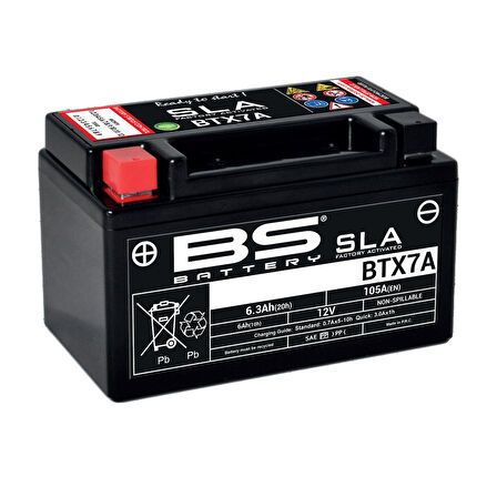 Bs Btx7a Sla 2010-2012 Peugeot Tweet 151 Uyumlu Akü Jel Akü